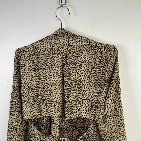 Mara Hoffman Silk Leopard Animal Print Button Down Mini Dress - Picture 5 of 10